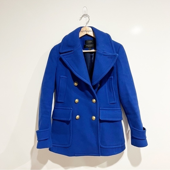 J. Crew Stadium Wool Majesty Double Breasted Pea Coat - Picture 4 of 8